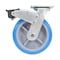 Vestil Polyurethane Swivel With Total Brake Caster 8 In. x 2 In. 925 lb Light Blue/Gray CST-KB-8X2PUP-SWTB - alternate 3